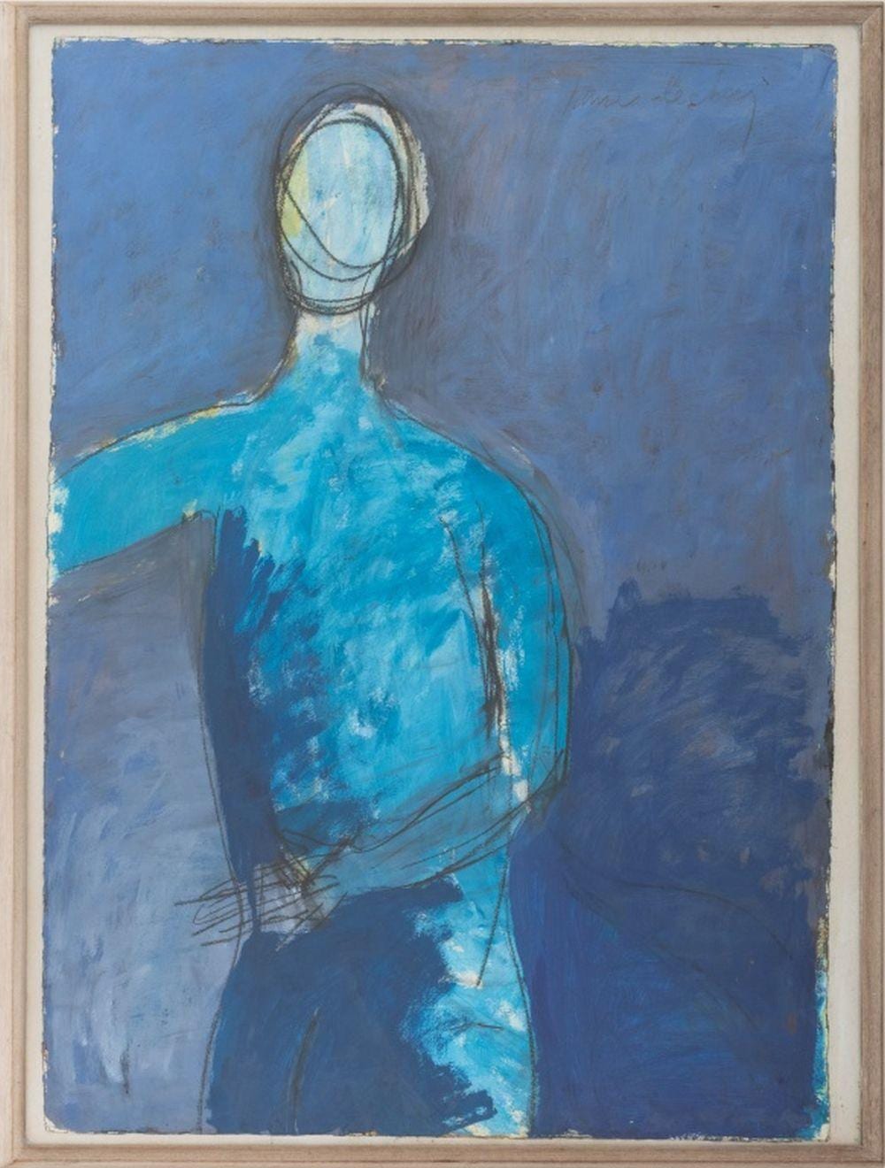 James Lechay comparable auction result: james lechay standing figure mixed media