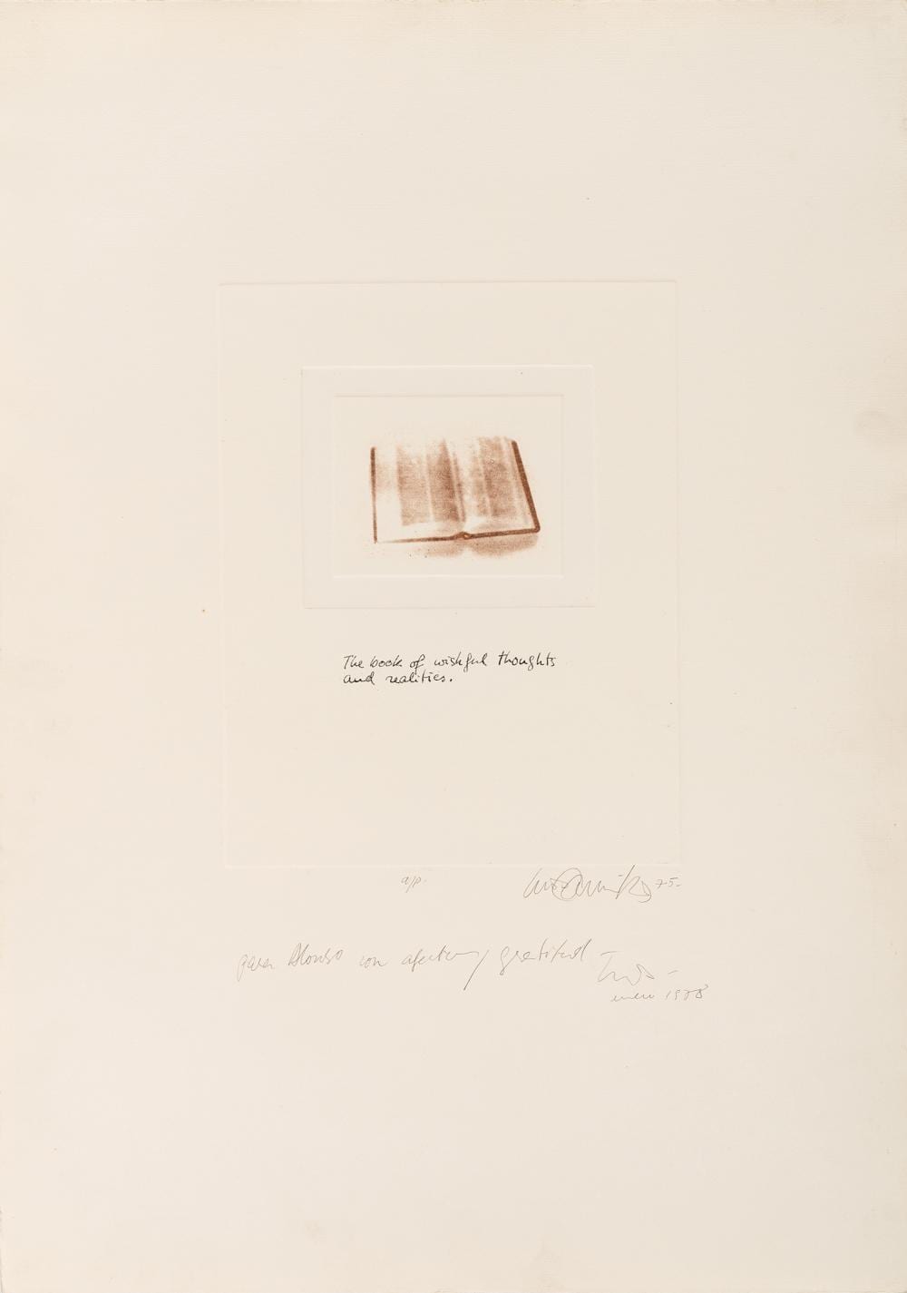 Luis Camnitzer comparable auction result: luis camnitzer the book of wishful thoughts and realities 1975
