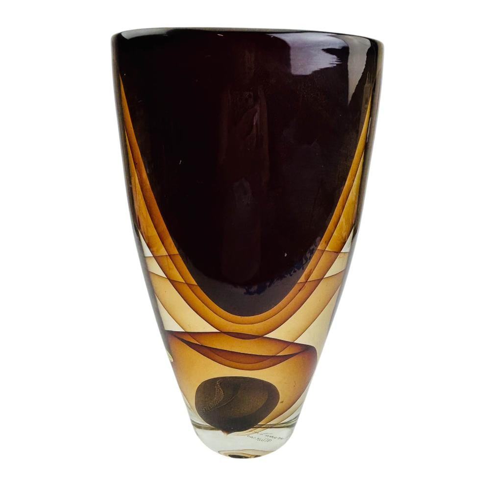 Romano Dona comparable auction result: romano dona b1956 cased sommerso glass vase signed