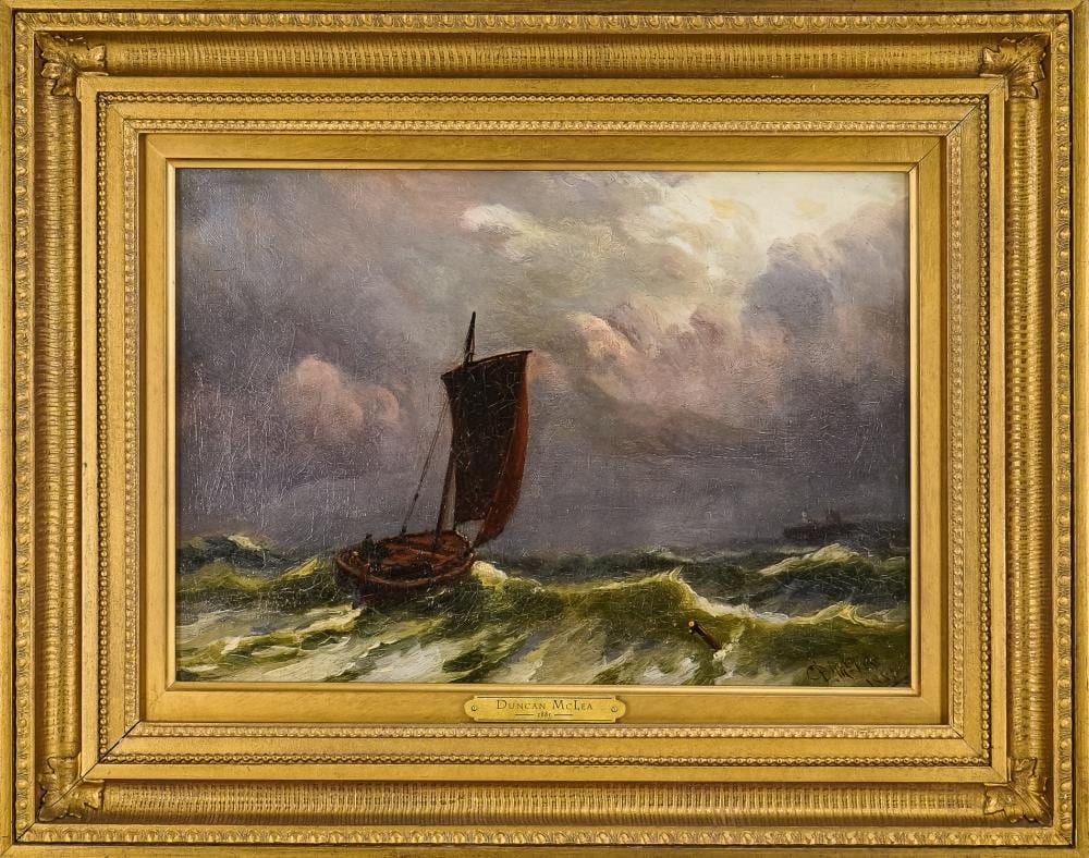 Duncan Fraser McLea comparable auction result: duncan fraser mclea me 1841 1916 skiff at sea