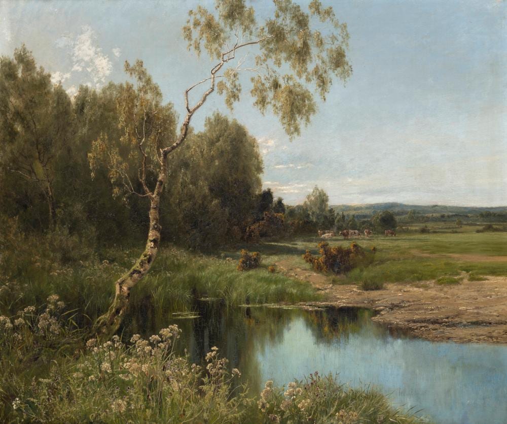 john clayton adams 1840 1906 riparian scene 1888 · Gibson's · 2025-03-30 John Clayton Adams comparable auction result: john clayton adams 1840 1906 riparian scene 1888