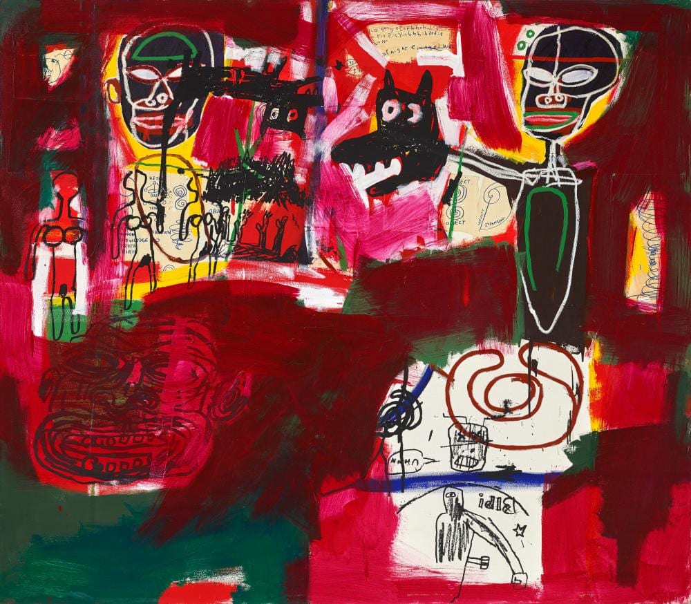 Jean-Michel Basquiat (1960-1988). Sabado por la Noche (Saturday Night). acr comparable sale