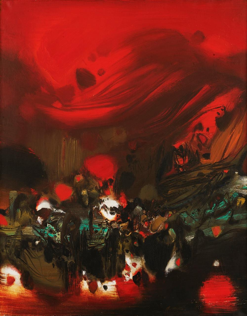 Chu Teh-Chun (ZHU DEQUN, 1920–2014). No. 269. oil on canvas92 x 72 cm. (36 comparable sale