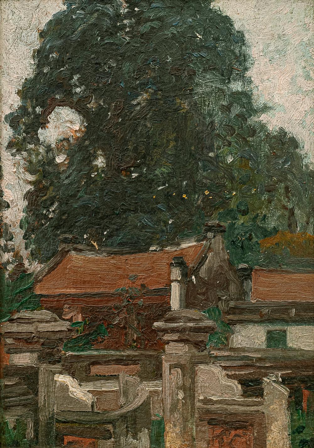 François de Marliave comparable auction result: fran ois de marliave 1874 1953 la pagode des corbeaux hanoi the crows