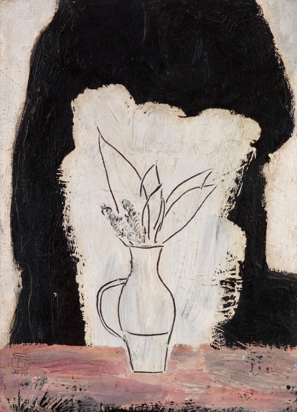 Sanyu (CHANG YU, 1895-1966). Muguet II (Lilies of the Valley II). oil on ma comparable sale
