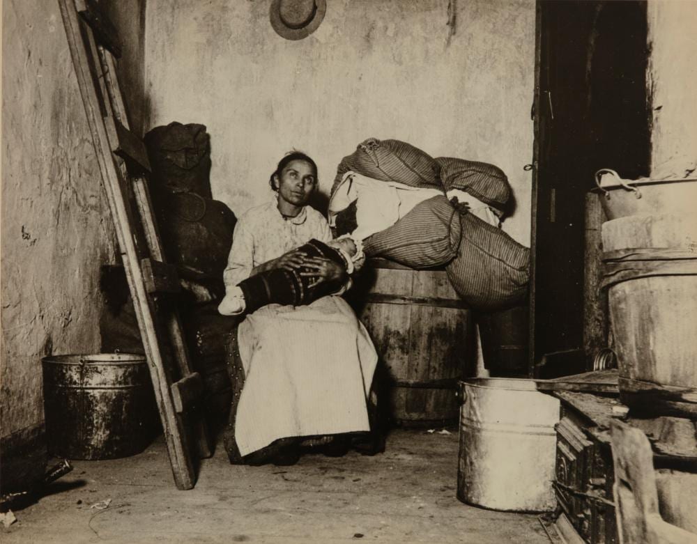 Jacob August Riis comparable auction result: jacob august riis 1849 1914 home of an italian rag picker jersey street 1894