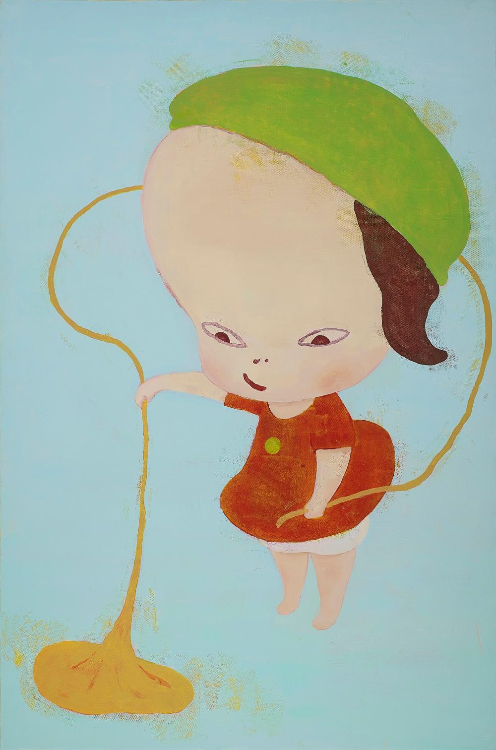 Yoshitomo Nara (B. 1959). Mine Detector. acrylic on canvas150 x 100 cm. (59 comparable sale