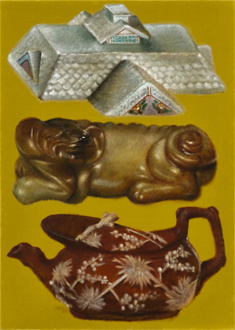 Issy Wood comparable auction result: issy wood b 1993 yellow planning a life together oil on velvet140 x