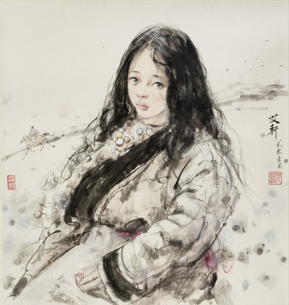 Xuan Ai comparable auction result: ai xuan chinese born 1947 tibetan girl