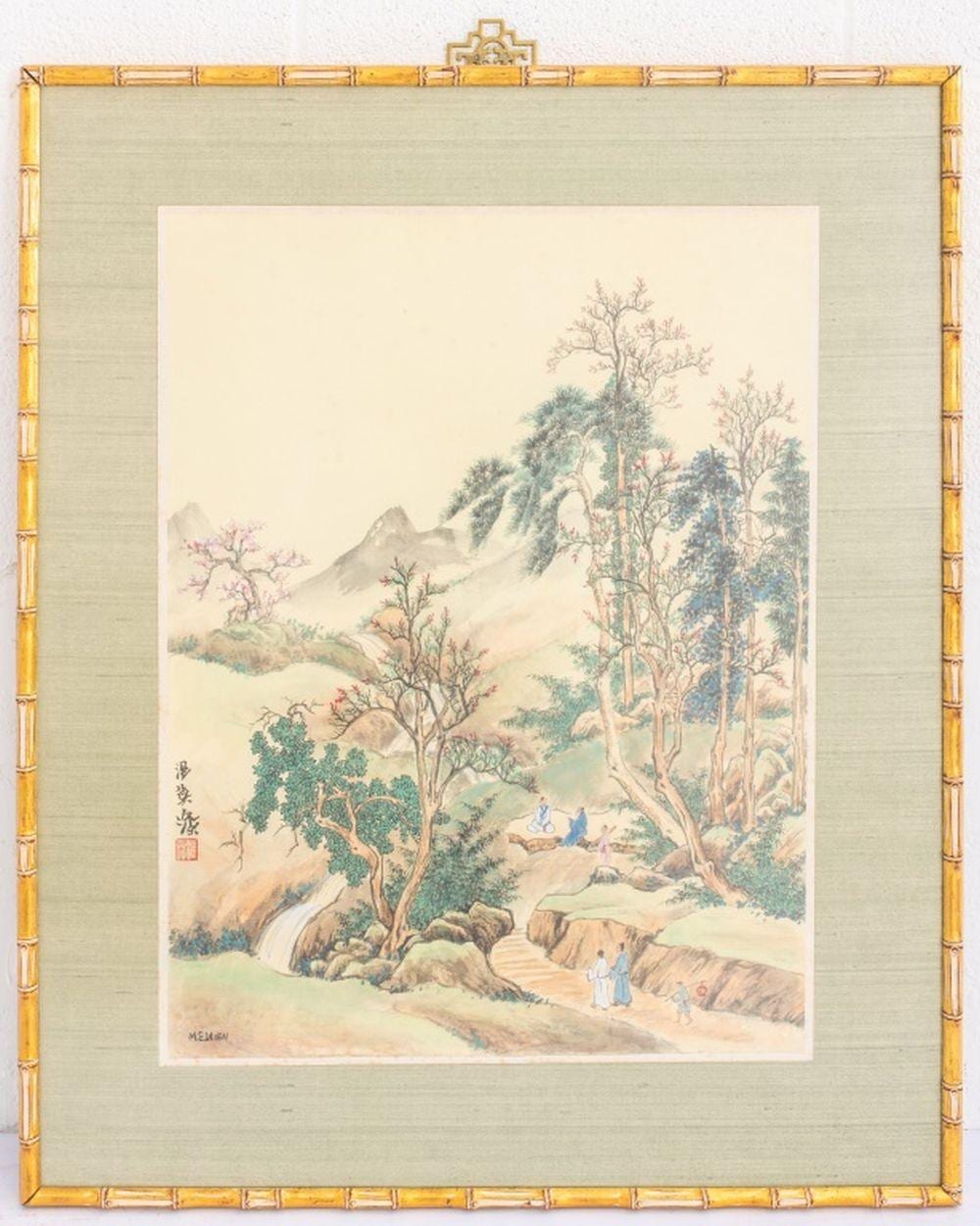 Mortimer E. Wien comparable auction result: m e wien philosophers meeting watercolor
