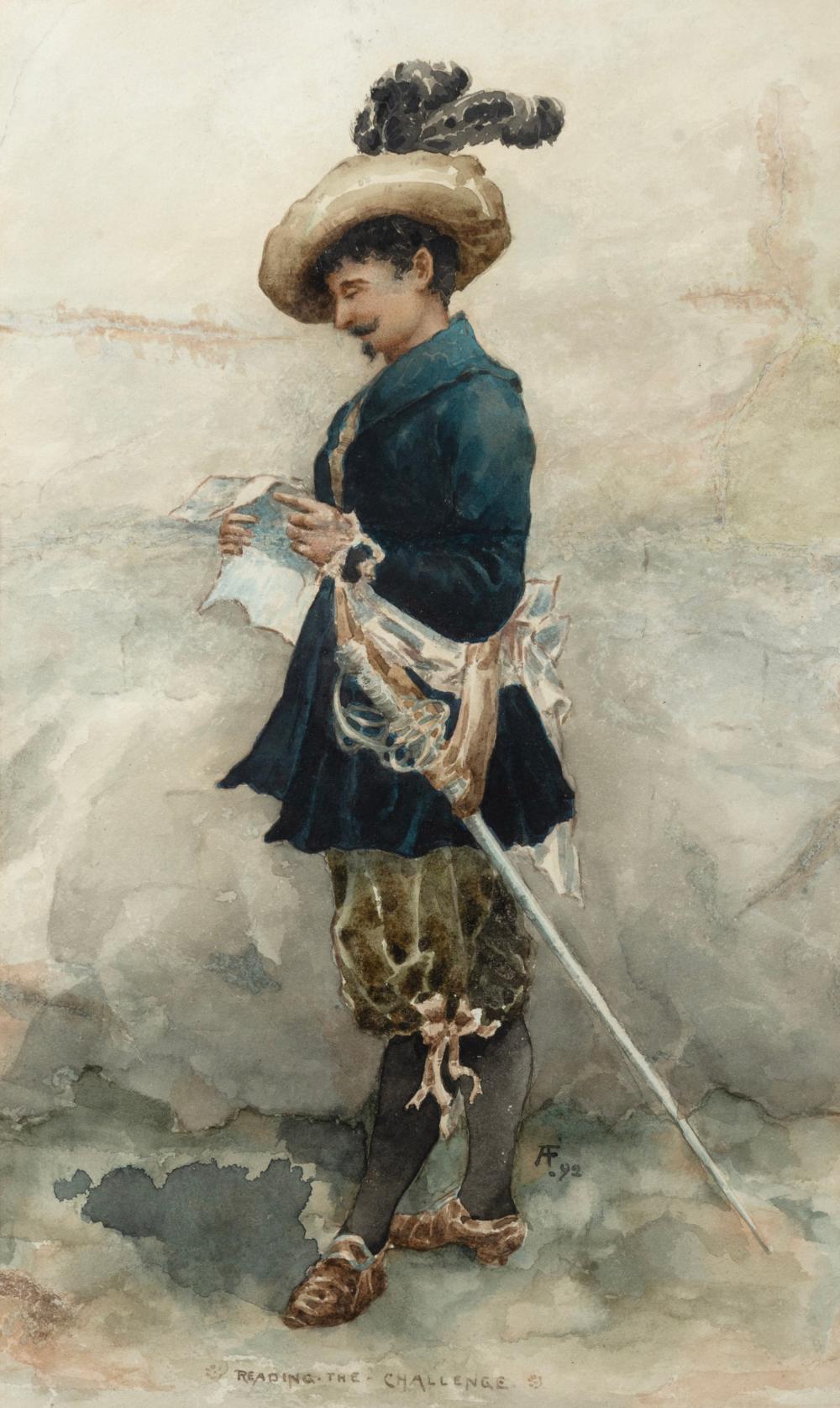 charles cattermole 1832 1900 reading the challenge watercolour initialled titled and dated 92 in the image 30 x 18cm overall 52 x 40cm · Leski Auctions Pty Ltd · 2025-03-30 Charles Cattermole comparable auction result: charles cattermole 1832 1900 reading the challenge watercolour initialled titled and dated 92 in the image 30 x 18cm overall 52 x 40cm
