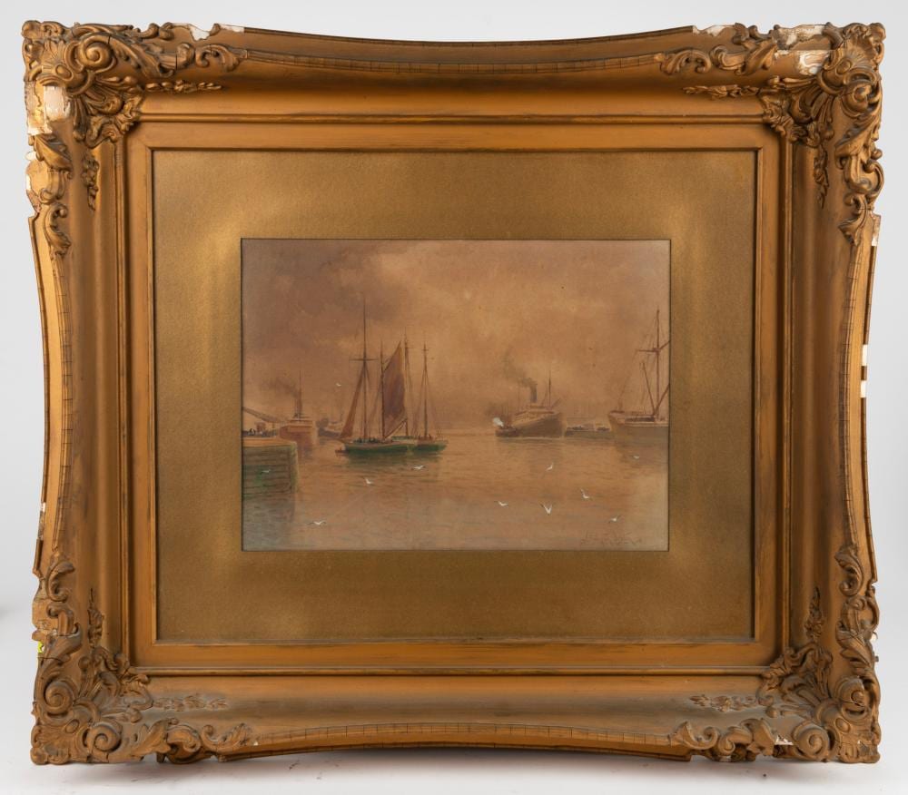 J. Swinton Diston comparable auction result: james swinton diston 1857 1940 harbour scene watercolour signed lower left j swinton diston 25 x 33cm 57 x 66cm overall