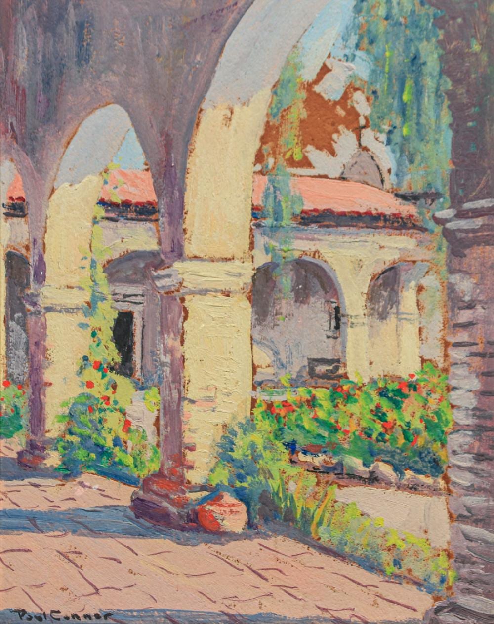 paul conner 1881 1968 san juan capistrano painting c1920s · California Historical Design, Inc · 2025-03-23 Paul Conner comparable auction result: paul conner 1881 1968 san juan capistrano painting c1920s