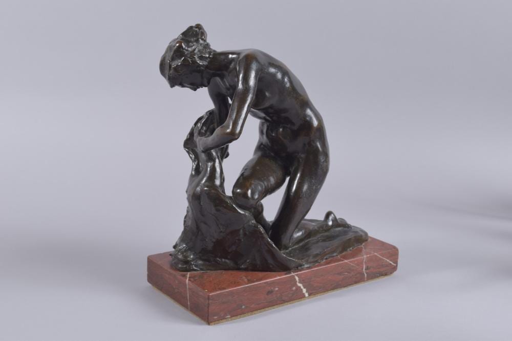 John Cluysenaar comparable auction result: john cluysenaar 1899 1986 belgium leda and the swan a good cast bronze on a rouge marble base sig