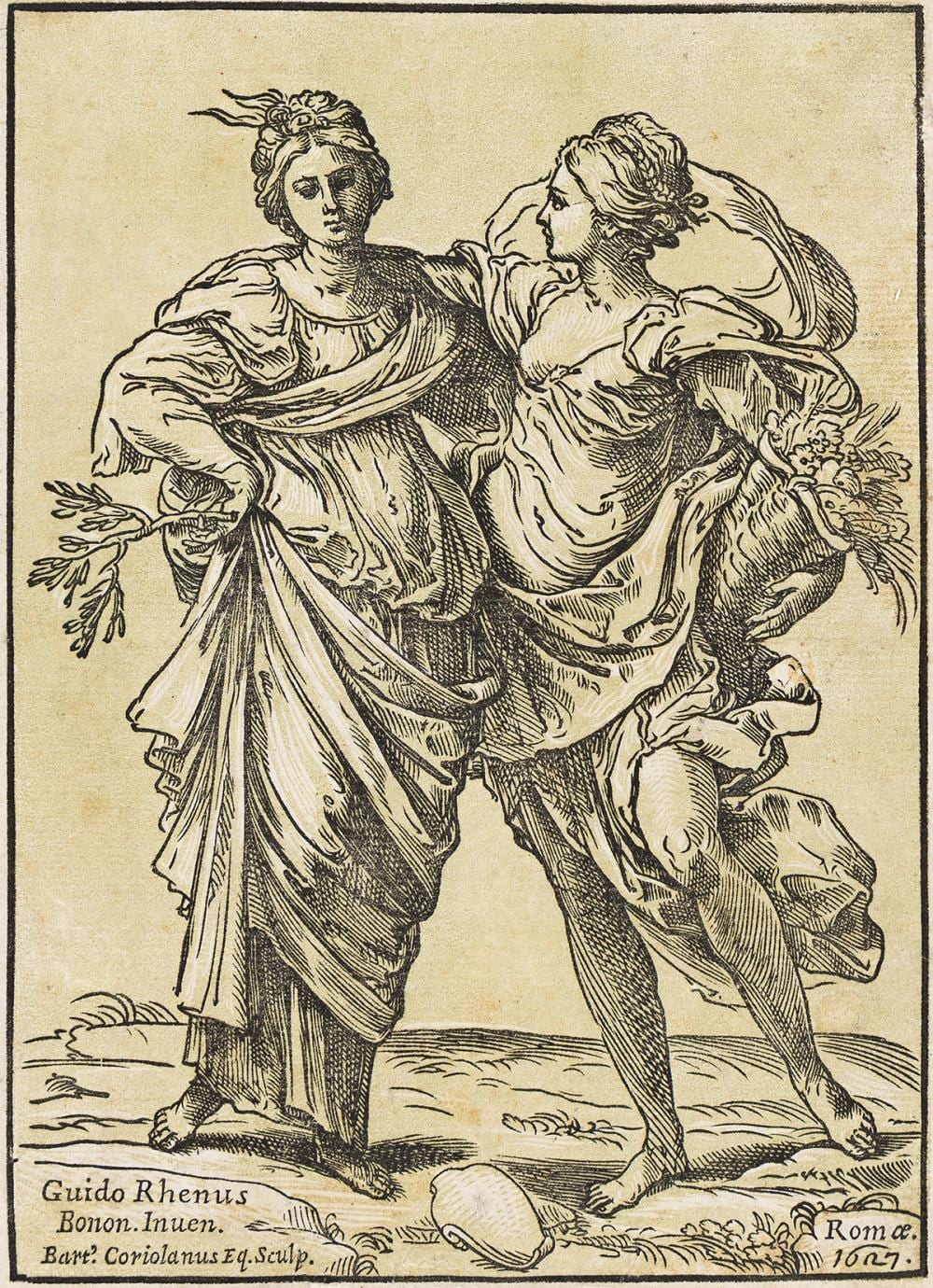bartolomeo coriolano 1599 1676 after guido reni alliance of peace and abundance · Swann Auction Galleries · 2025-04-15 Bartolomeo Coriolano comparable auction result: bartolomeo coriolano 1599 1676 after guido reni alliance of peace and abundance
