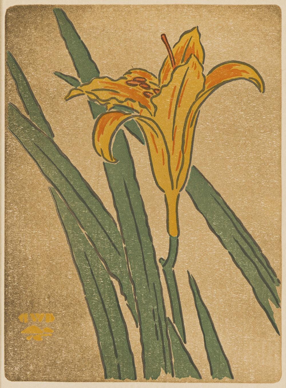 Arthur Wesley Dow comparable auction result: arthur wesley dow 1857 1922 ipswich prints lily