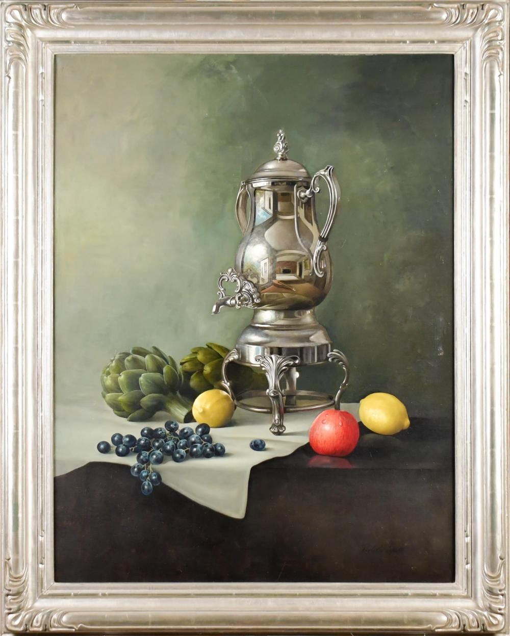roberto lupetti oil still life with coffee urn · William Smith Auctions · 2025-04-02 Roberto Lupetti comparable auction result: roberto lupetti oil still life with coffee urn