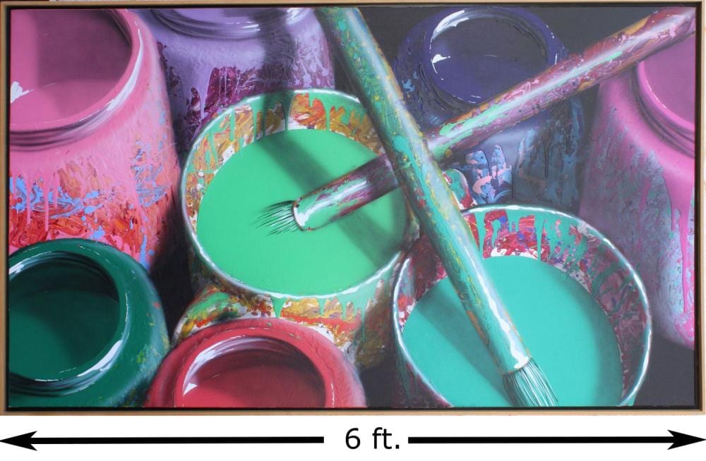 Oscar Lakeman comparable auction result: oscar lakeman born 1949 american acrylic on canvas 1990 containers