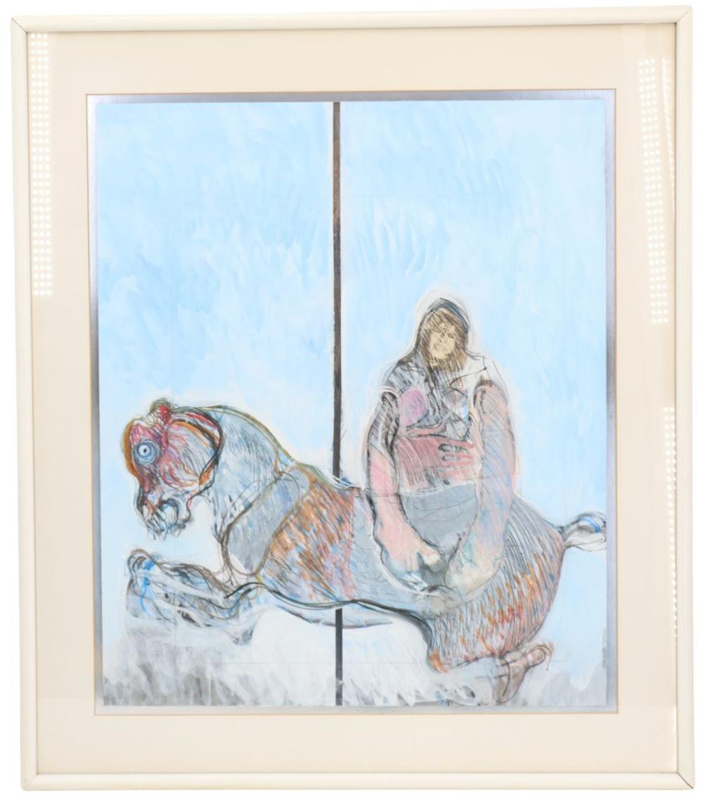 craig rubadoux born 1937 american original woman horse collage · Sarasota Estate Auction · 2025-03-29 Craig Rubadoux comparable auction result: craig rubadoux born 1937 american original woman horse collage