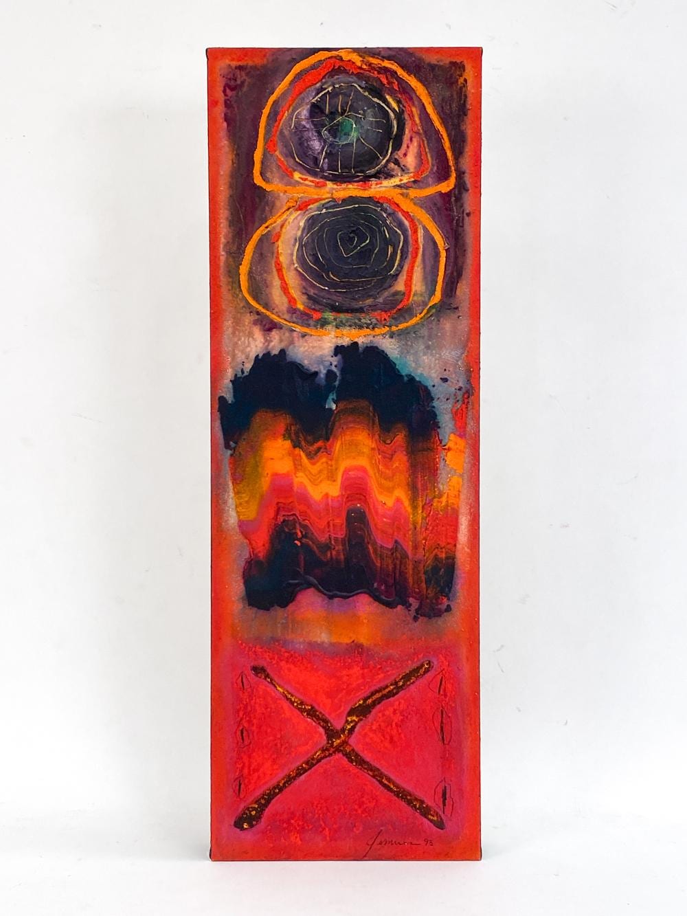 Dick Jemison comparable auction result: dick jemison b 1942 incarnation iv mixed media