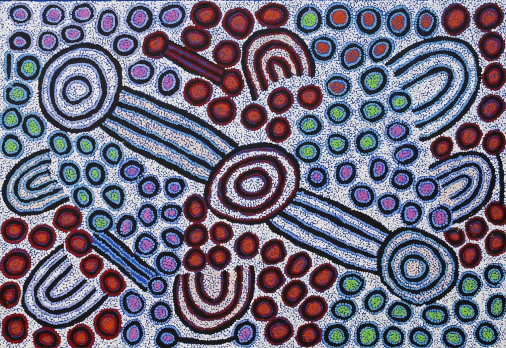 Debra Young Nakamarra comparable auction result: debra young nakamarra my country acrylic on linen 82cm x 119cm
