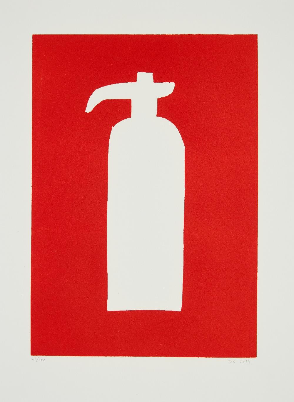 David Shrigley OBE, Fire Extinguisher, 2014; sold by Roseberys, lot 146 — auction record photograph