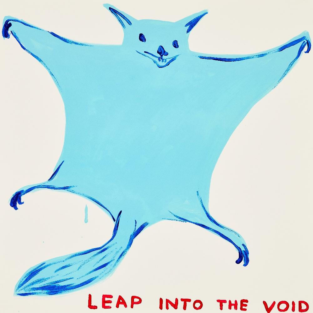 David Shrigley OBE, Leap Into The Void, 2023; sold by Roseberys, lot 149 — auction record photograph