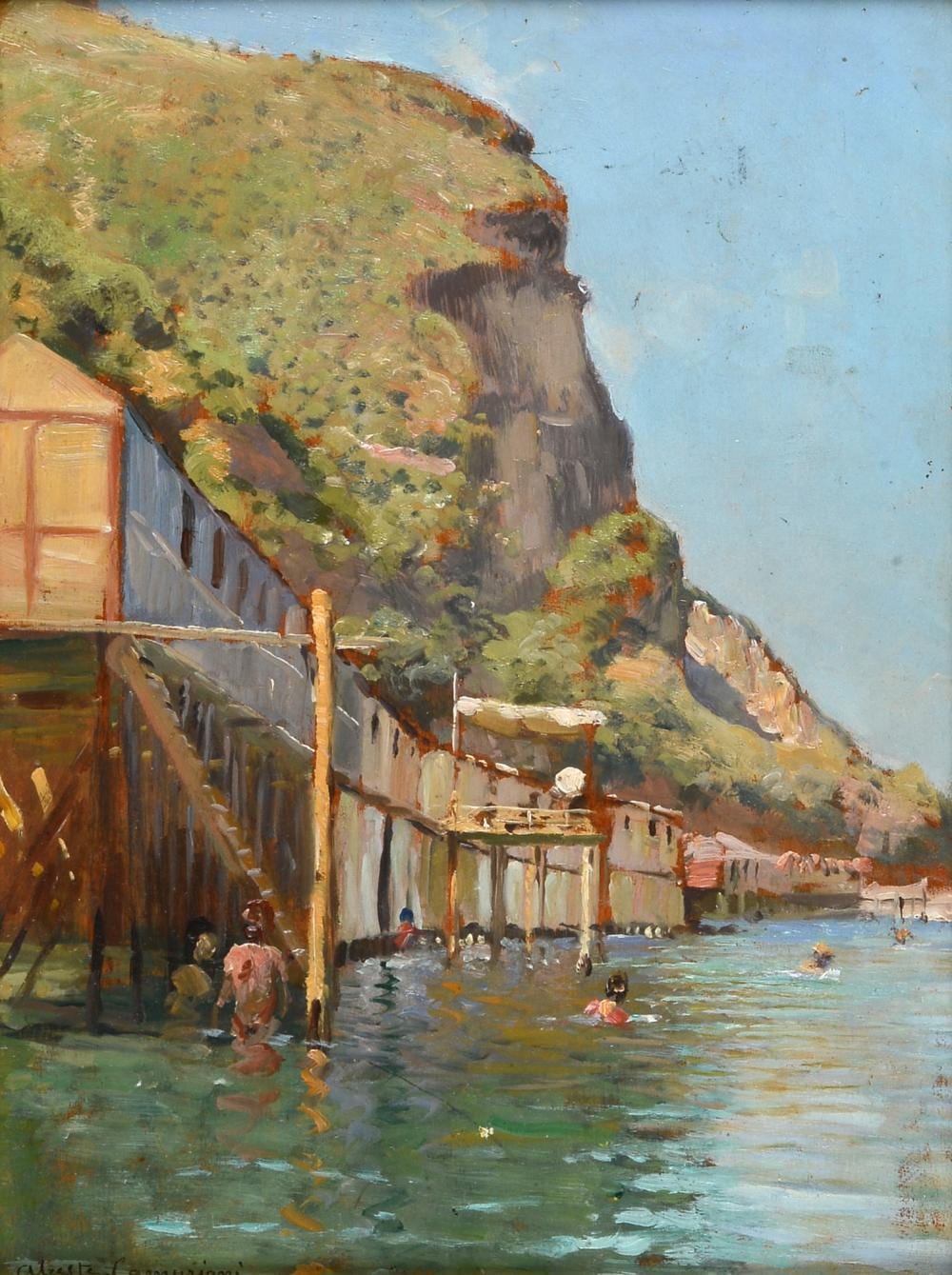 Alceste Campriani comparable auction result: alceste campriani terni 1848 lucca 1933 i bagni di castellammare 1893