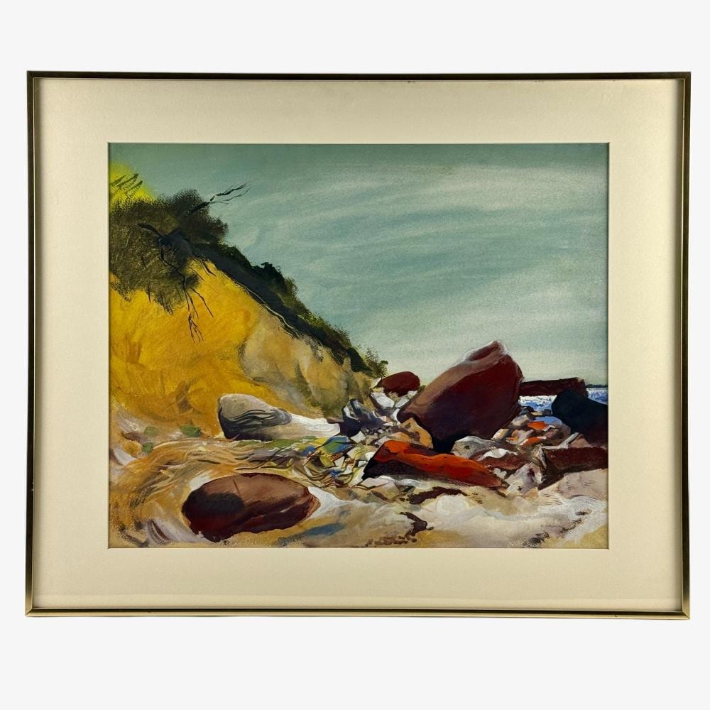 Reginald Leslie Grooms comparable auction result: rocks on the shore by reginald grooms