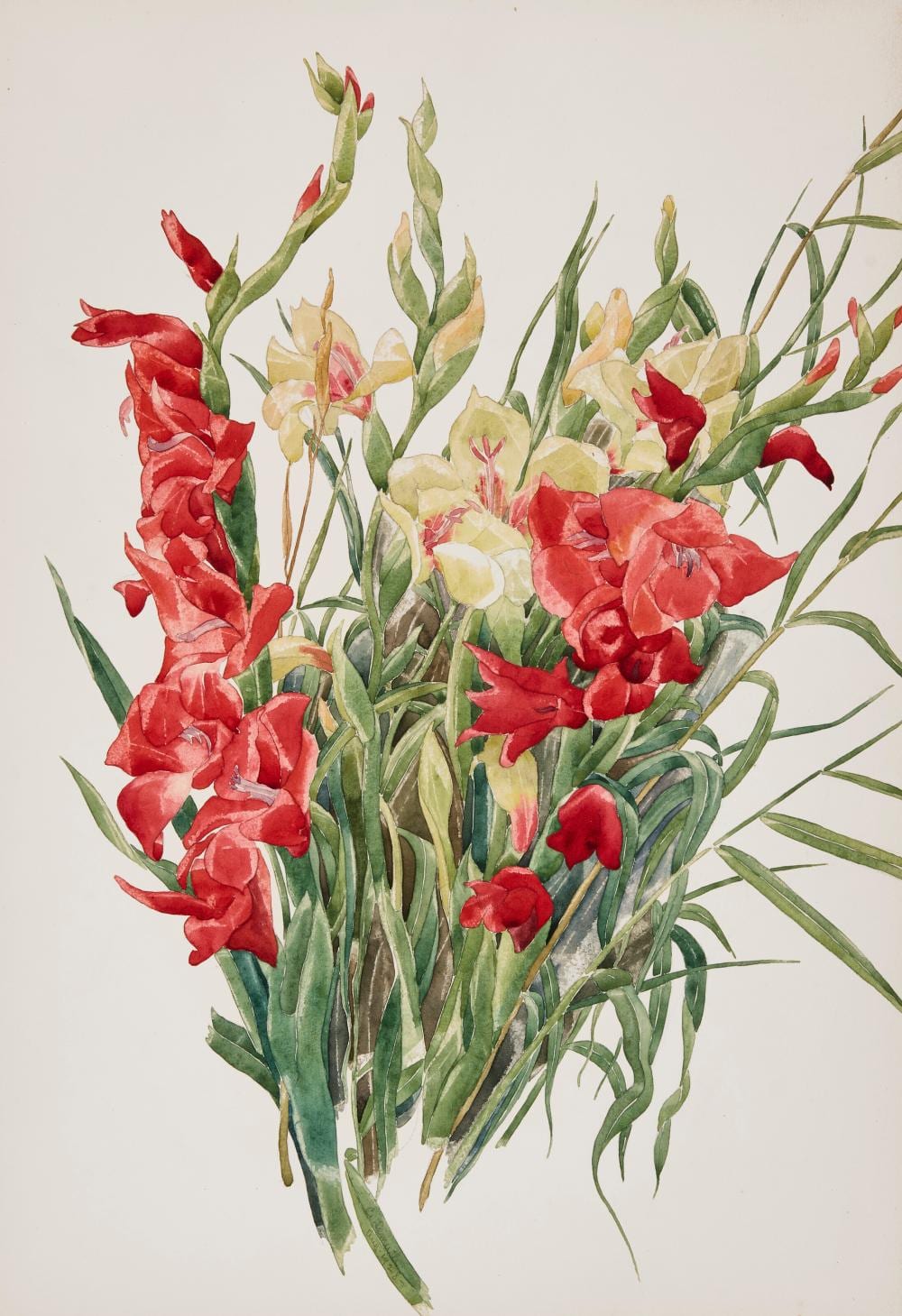 Charles Demuth comparable auction result: charles demuth 1883 1935 red and yellow gladioli watercolor and pencil