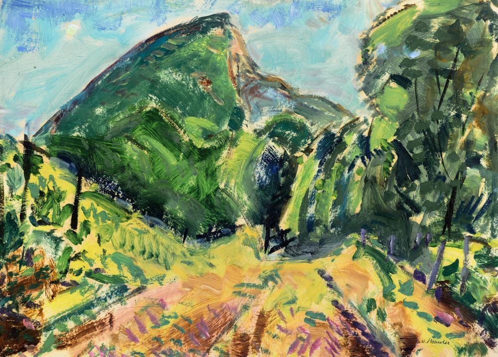 Alfred Henry Maurer comparable auction result: alfred henry maurer 1868 1932 landscape oil on paper11 x 15 in 27 9