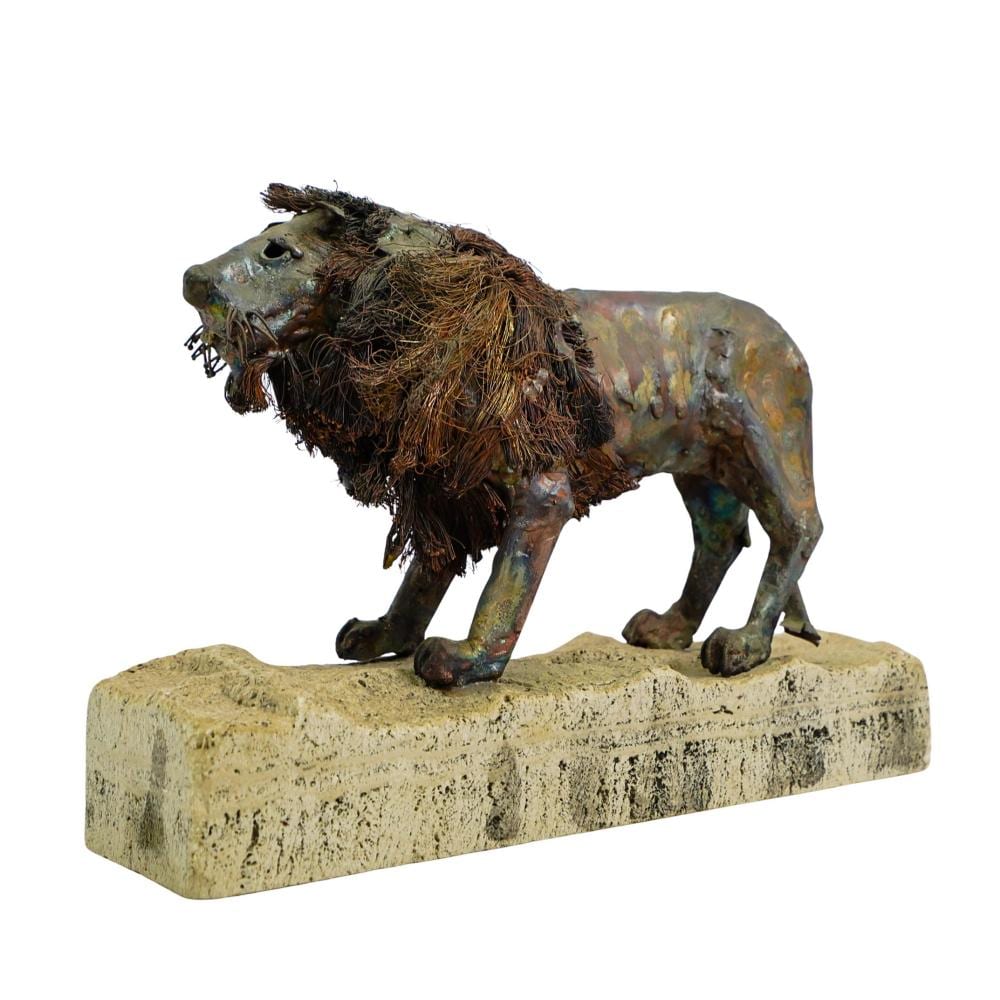 Jim Lewk comparable auction result: jim lewk french 20th cent copper and stone sculpture