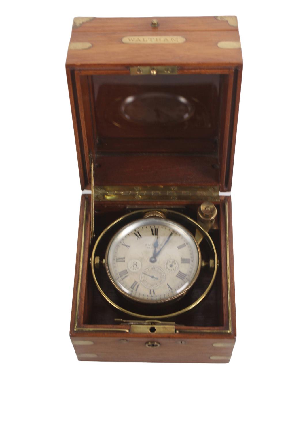 WALTHAM 8 DAY MARINE CHRONOMETER, CIRCA 1918 sold by Luxe Auctioneers, lot 247 — auction record photograph