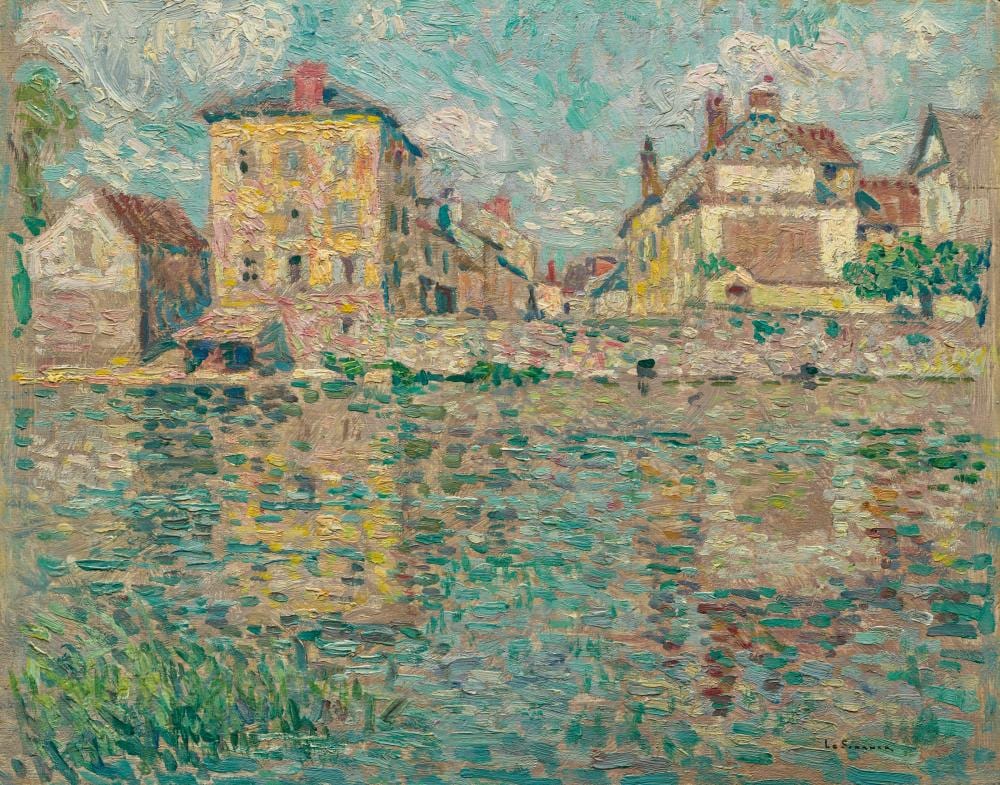 Henri Le Sidaner comparable auction result: henri le sidaner 1862 1939 maisons au soleil sur la rivi re nemours hu