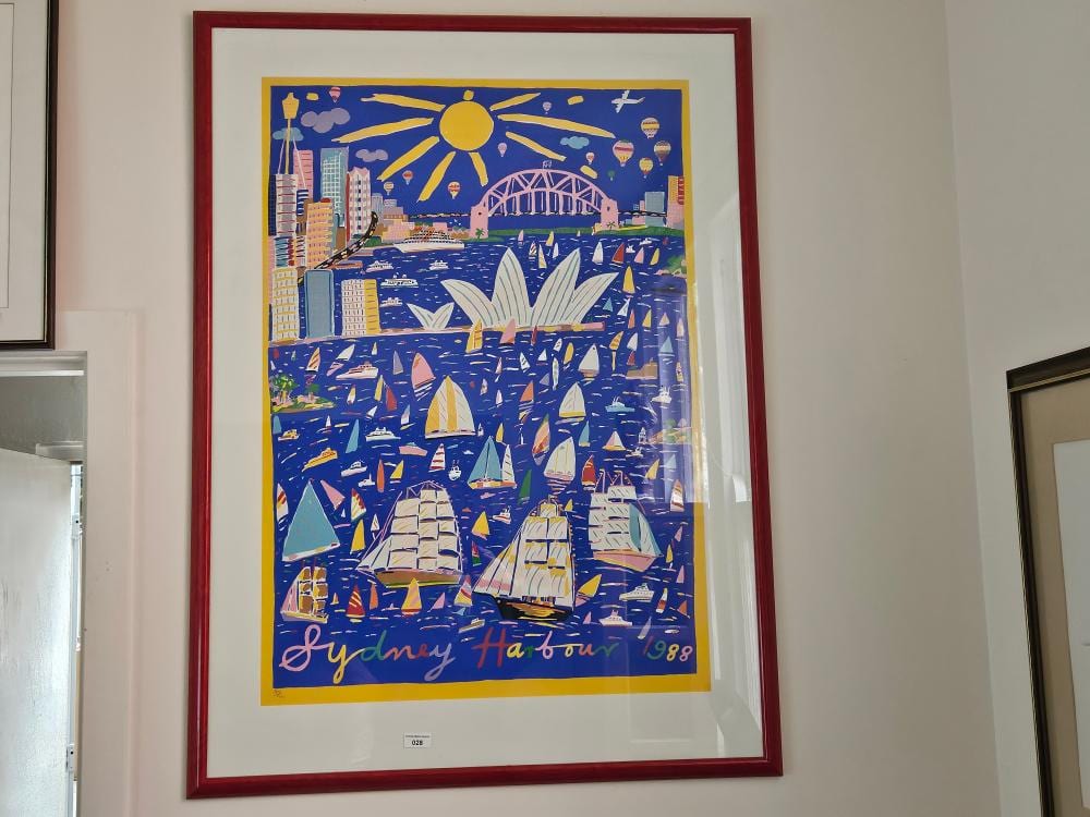 Ken Done comparable auction result: ken done australia 1940 sydney harbour 1988