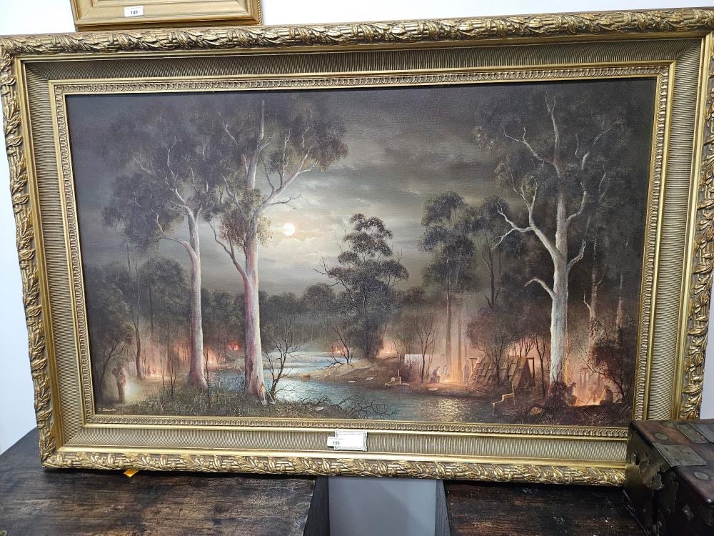 John Dollery comparable auction result: john dollery australian 1933 2014 night scene a
