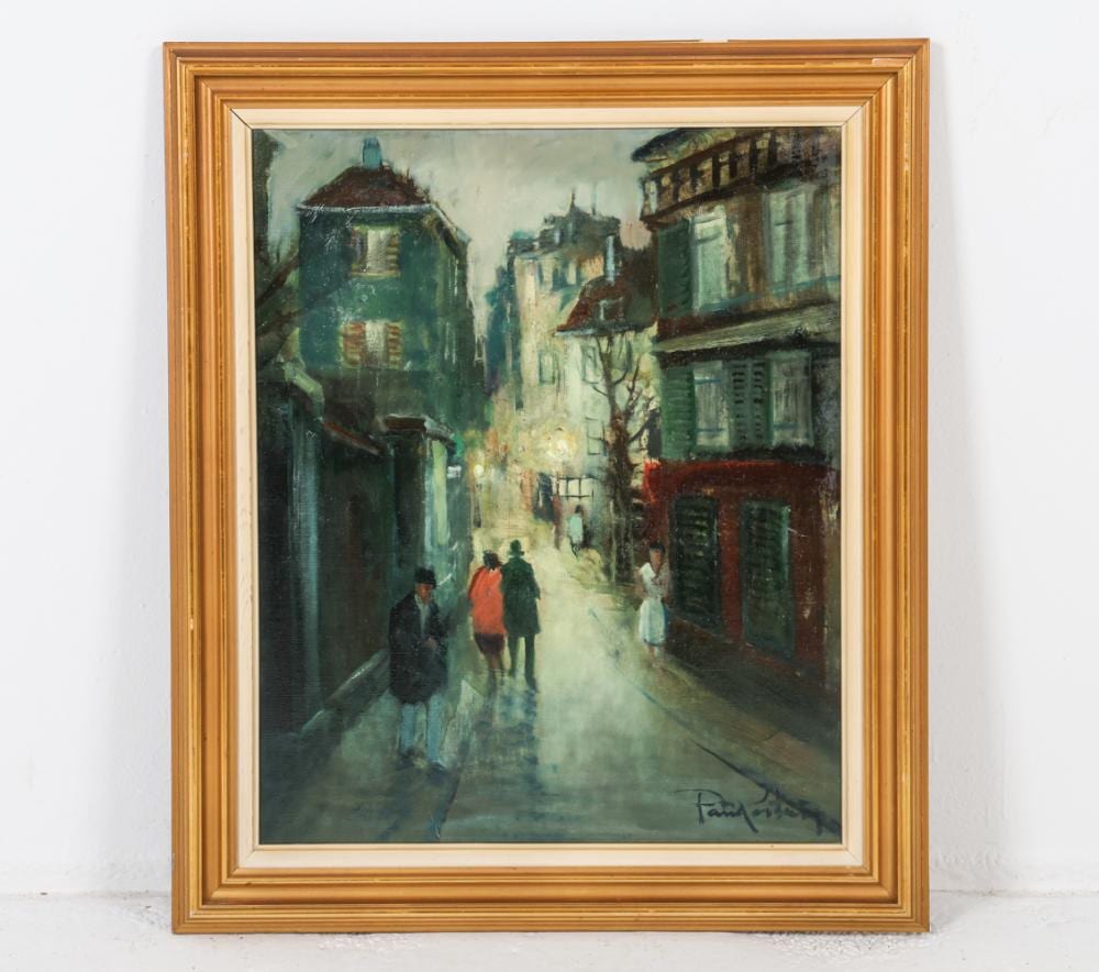 Poul Kastrup comparable auction result: poul kastrup danish 1950s street scene o c