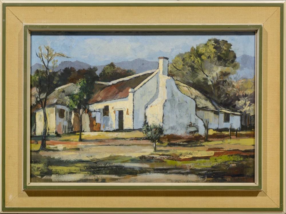 Jan Dingemans comparable auction result: jan dingemans sa 1921 2001 oil cape farmhouse signed 36 x 54