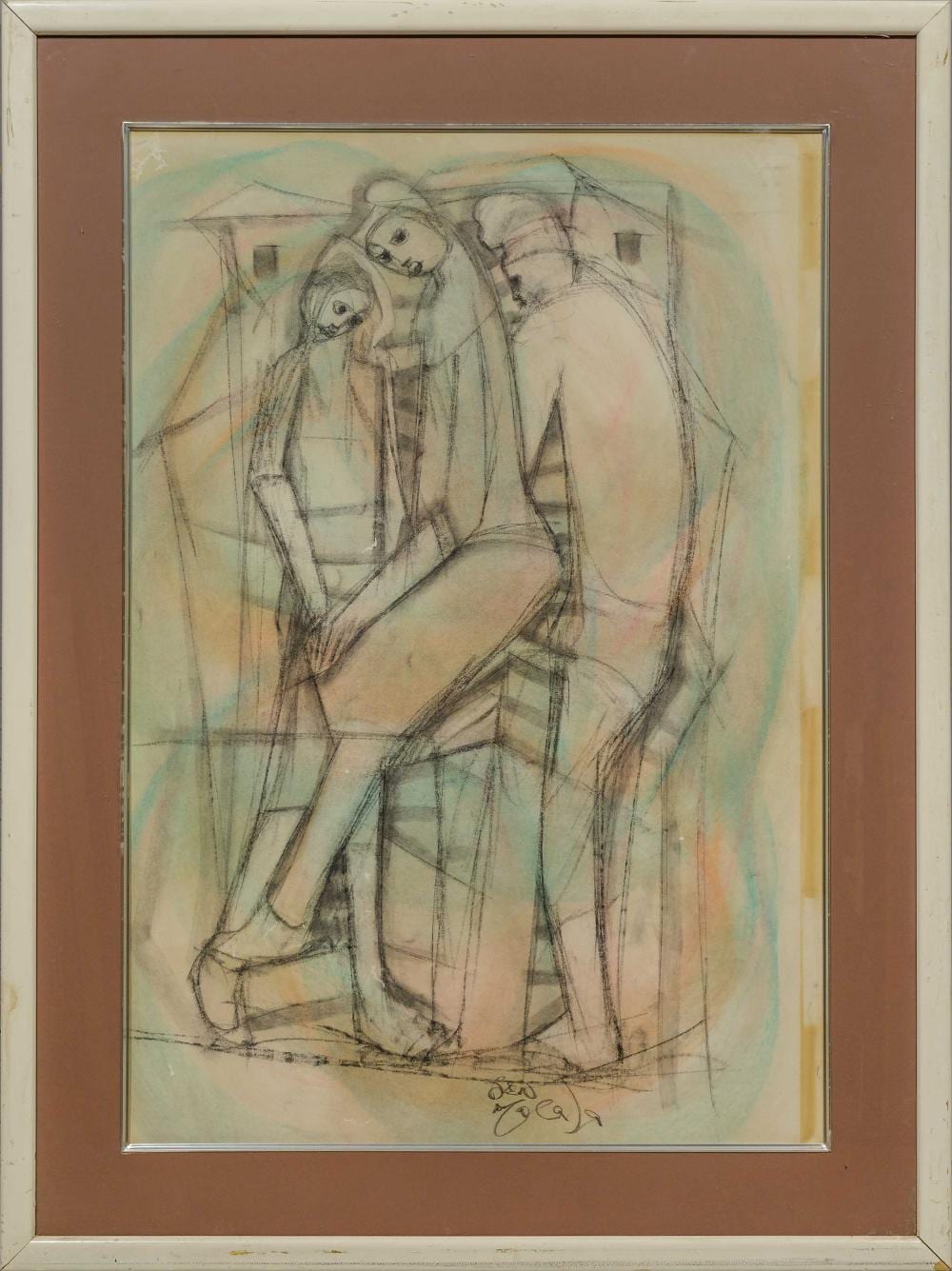 Benjamin Mzimkulu Macala comparable auction result: ben macala sa 1938 1997 mixed media dancers signed 85 x 58