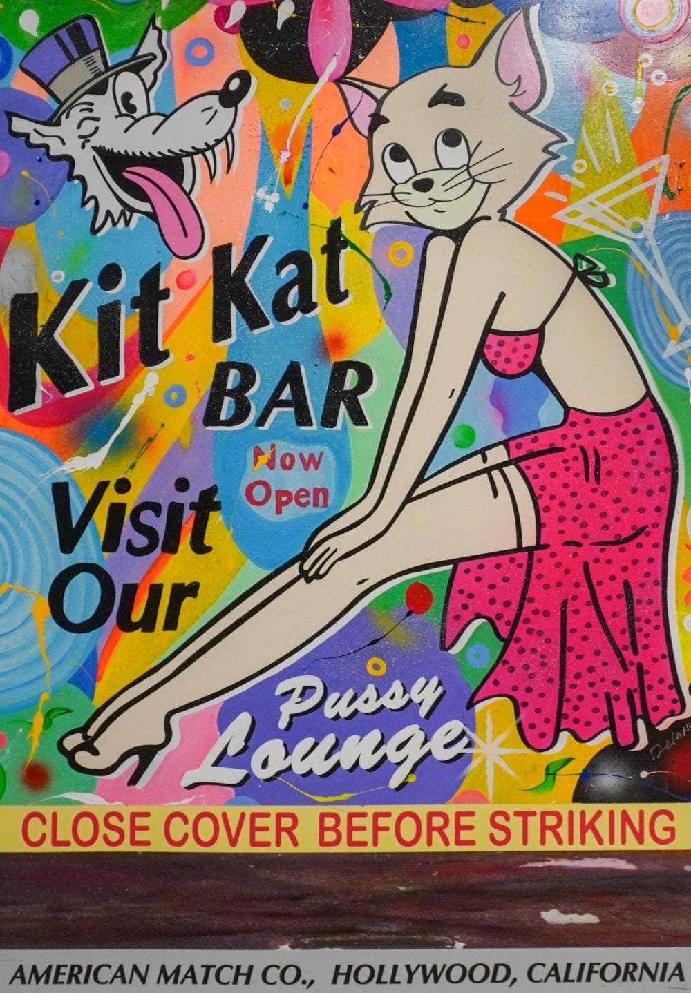 nelson de la nuez american b 1959 kit kat club mixed media on canvas unframed 62 3 4 x 44 x 3 in 159 4 x 111 8 x 7 6 cm · Weschler's · 2025-04-01 Nelson De La Nuez comparable auction result: nelson de la nuez american b 1959 kit kat club mixed media on canvas unframed 62 3 4 x 44 x 3 in 159 4 x 111 8 x 7 6 cm