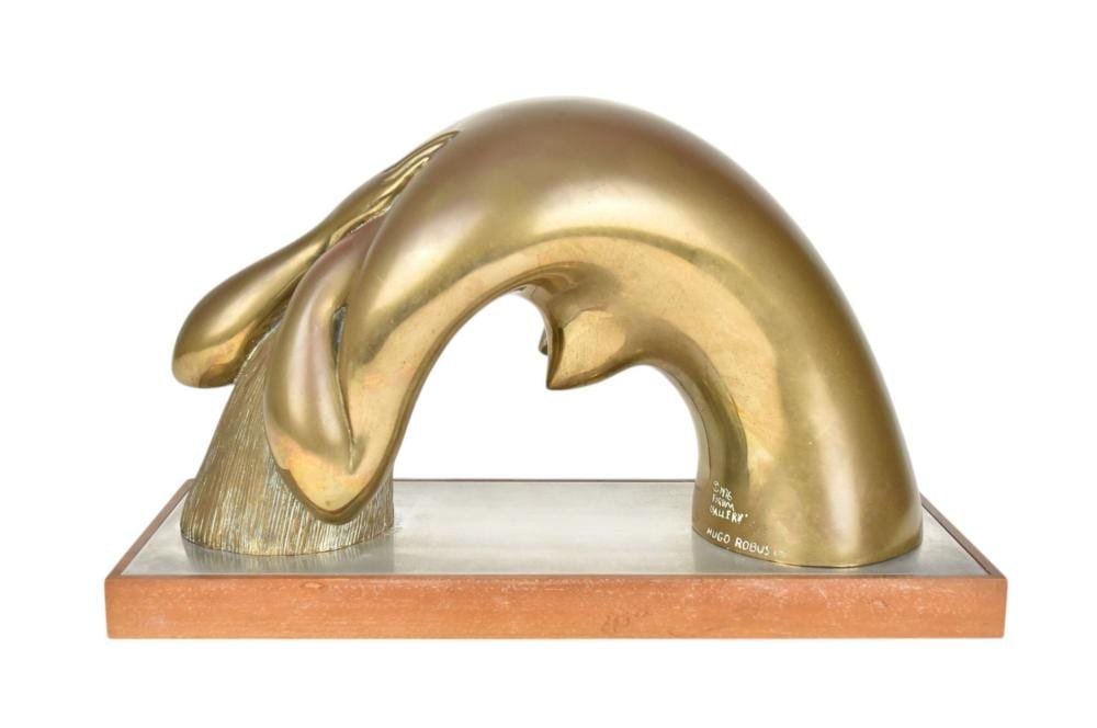 Hugo Robus comparable auction result: hugo robus american 1885 1964 woman washing hair bronze c 1976