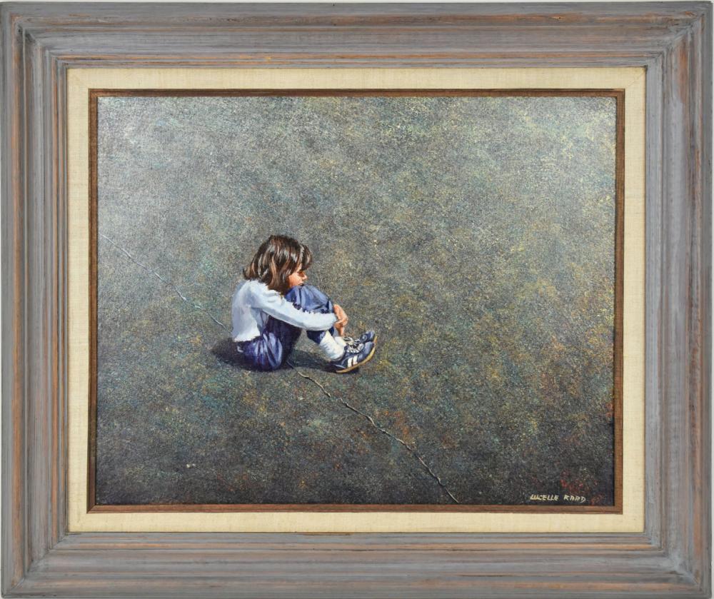 lucelle raad british american born 1942 oil on canvas young girl in blue signed lower right canvas 16 x 20 inches overall frame size 22 1 2 x 27 inches · Bill Hood & Sons Arts & Antiques Auctions · 2025-04-08 Lucelle Raad comparable auction result: lucelle raad british american born 1942 oil on canvas young girl in blue signed lower right canvas 16 x 20 inches overall frame size 22 1 2 x 27 inches