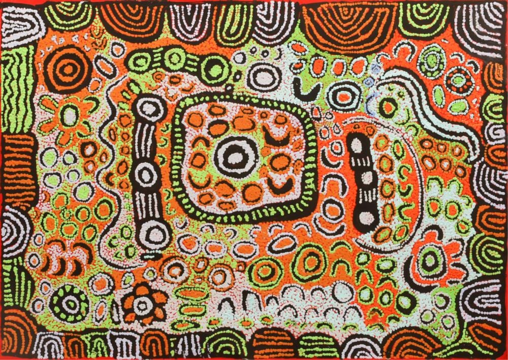 Maisie Campbell Napaltjarri comparable auction result: maisie campbell napaltjarri women s ceremony acrylic on linen 71cm x 100cm
