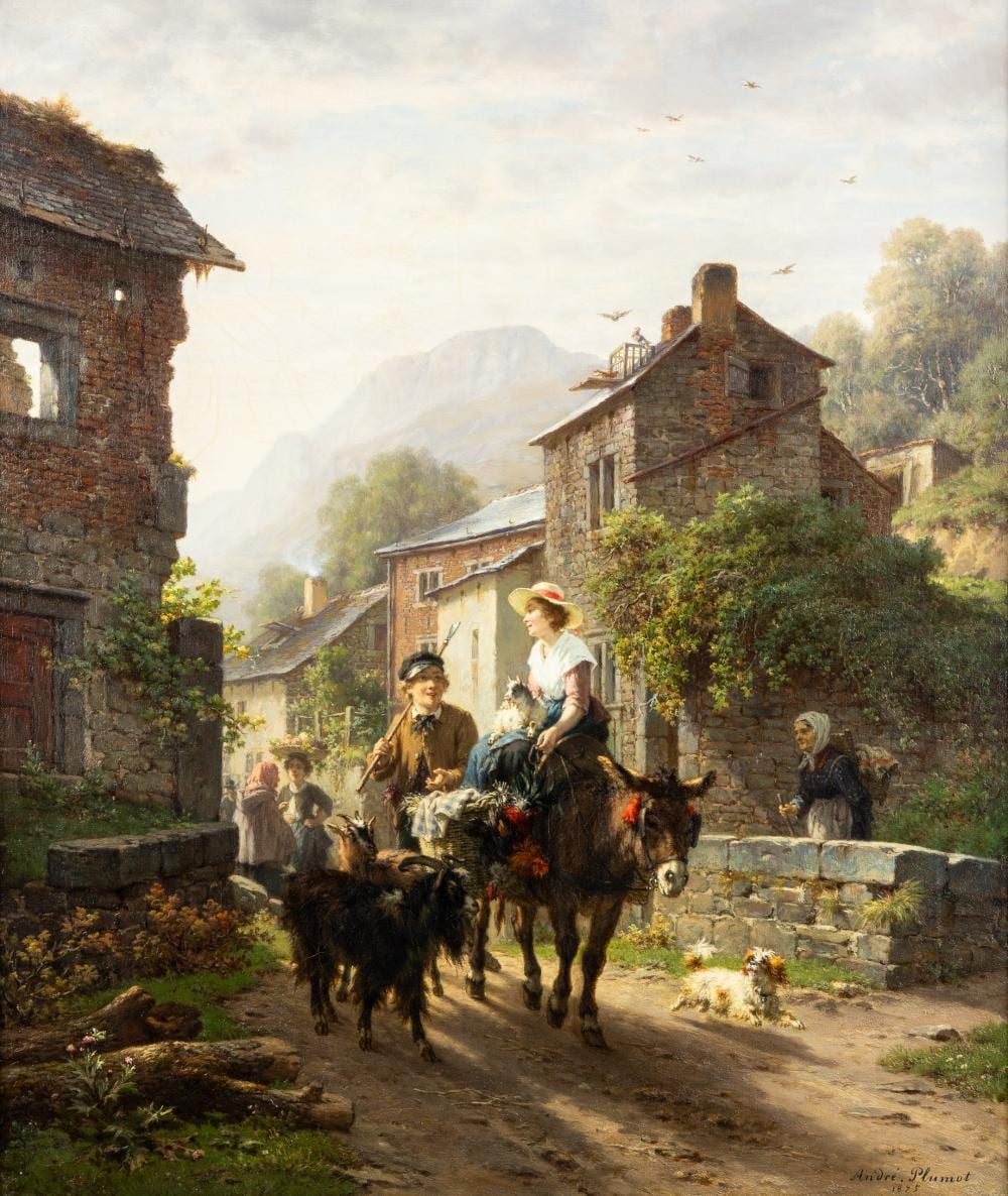 André Plumot comparable auction result: andr plumot 1829 1906 le voyage 1875