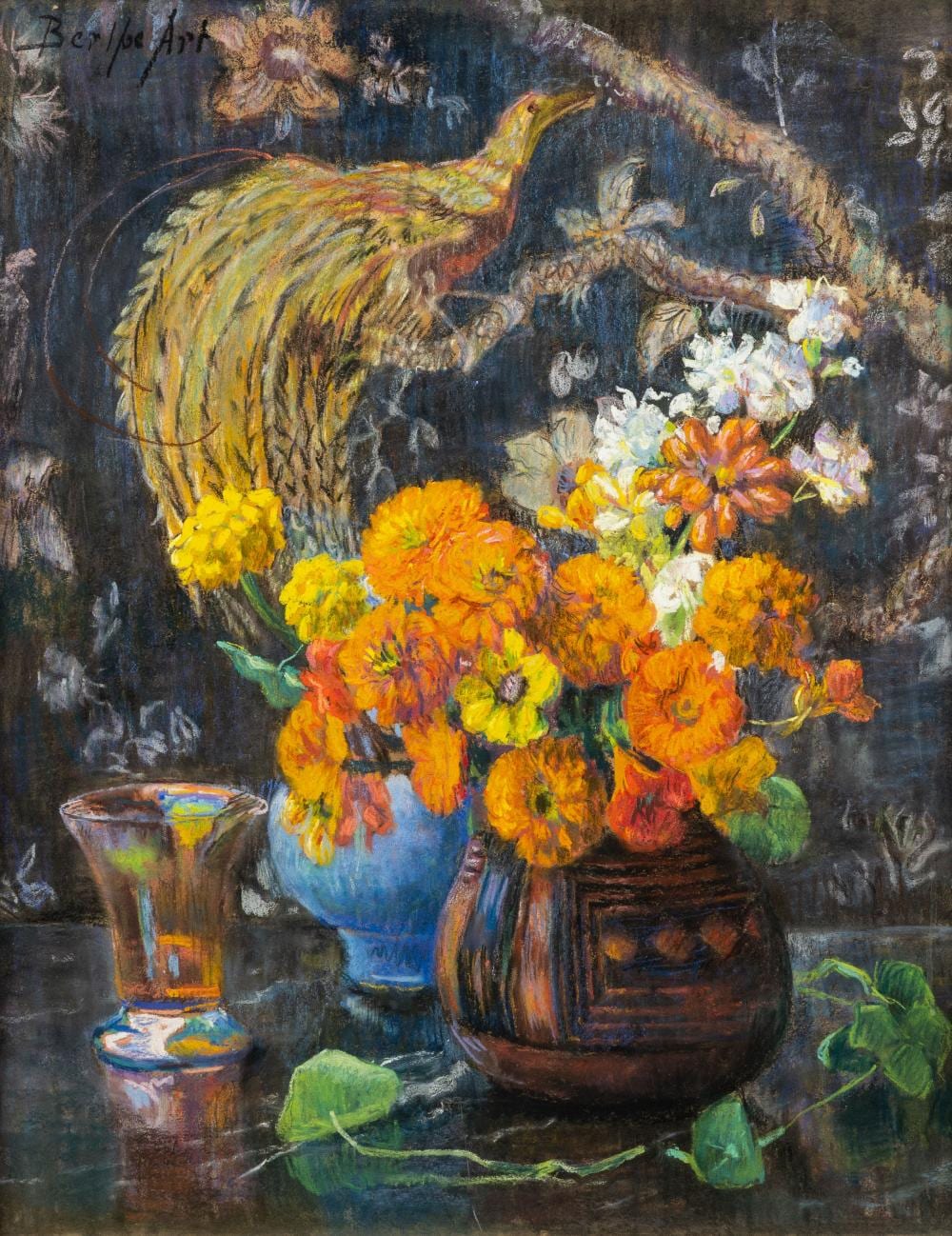 Berthe Art comparable auction result: berthe art 1857 1934 still life with bird of paradise