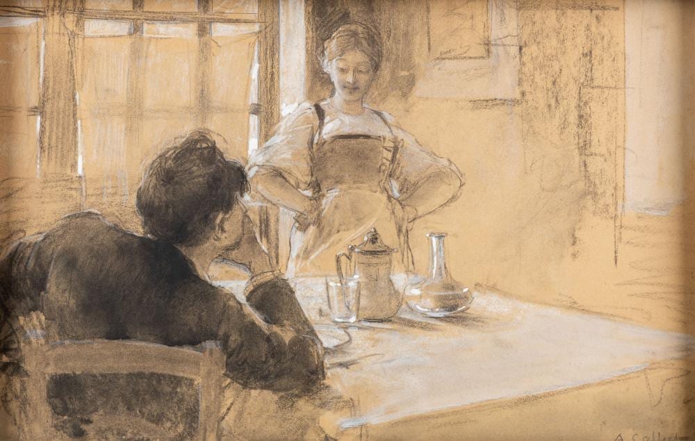 Antoine Calbet comparable auction result: antoine calbet 1860 1944 after breakfast