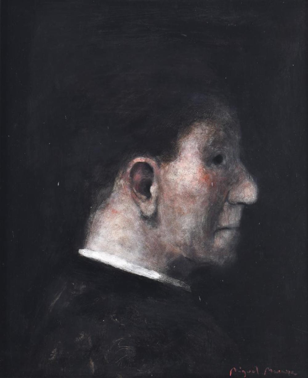 miguel macaya 1964 portrait in black · Subarna Subastas · 2025-04-10 Miguel Macaya comparable auction result: miguel macaya 1964 portrait in black