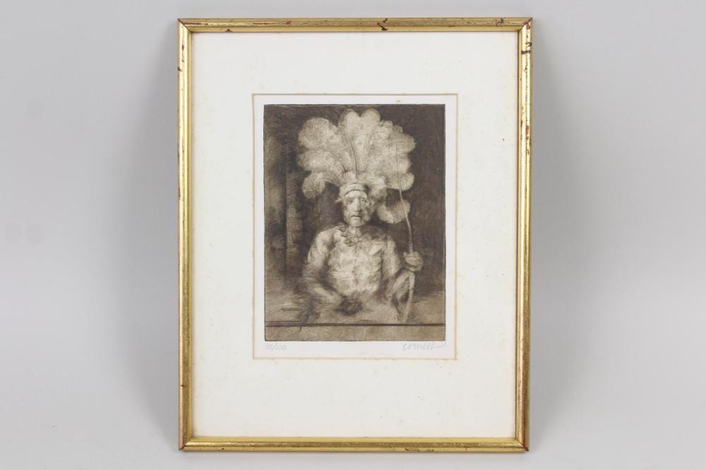 Thomas Cornell comparable auction result: thomas cornell etching indian