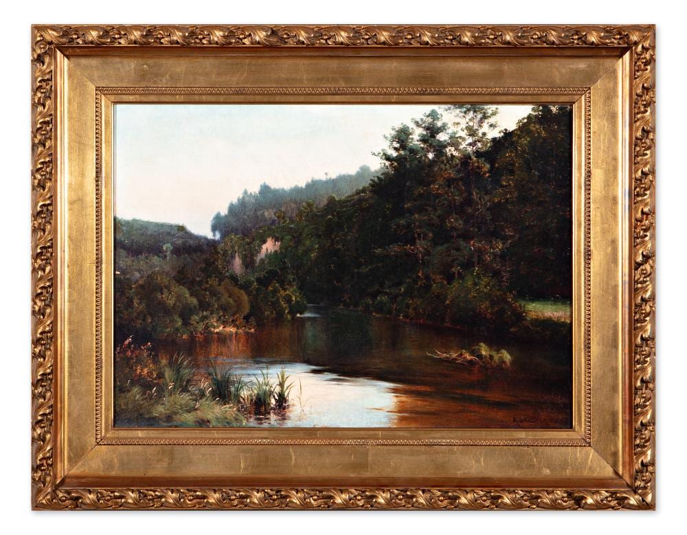 Karel Liebscher comparable auction result: karel liebscher czech bohemian 1851 1906 forest lake