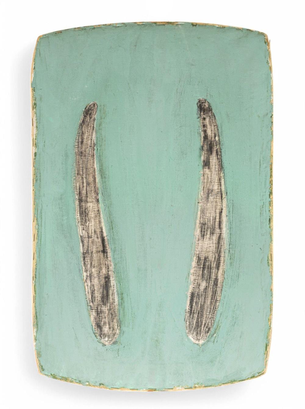 ron gorchov american 1930 2020 oil on stretched shaped canvas 1973 untitled h 19 5 w 12 3 depth 3 · DuMouchelles · 2025-04-18 Ron Gorchov comparable auction result: ron gorchov american 1930 2020 oil on stretched shaped canvas 1973 untitled h 19 5 w 12 3 depth 3